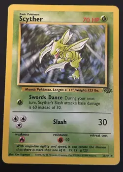 Pokemon Scyther 26/64 Jungle HP/DMG - Image 1
