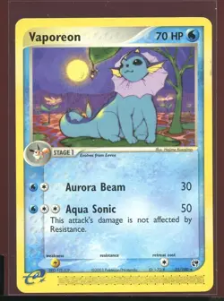 Vaporeon Non-Holo Rare Ex/LP 25/100 EX Sandstorm Pokemon - Image 1