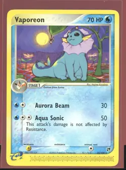 Vaporeon Non-Holo Rare Ex/LP 25/100 EX Sandstorm Pokemon - Image 3