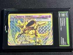 2016 POKEMON XY EVOLUTIONS #46/108 NIDOKING BREAK GRADE 9 MINT - Tough Grade! - Image 1