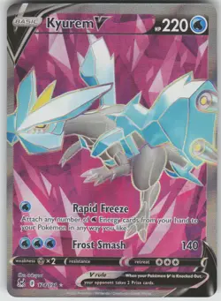 Pokemon TCG Kyurem V (Full Art) Ultra Rare SWSH11: Lost Origin 174/196 - Image 1