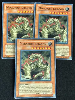 YUGIOH MEGAROCK DRAGON TLM-EN015 SUPER X3 PLAY/EDGE-WEAR - Image 1