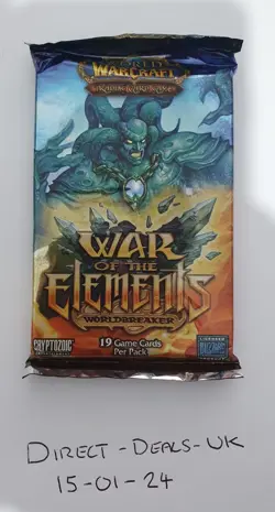 WoW TCG War of The Elements Sealed Booster Pack - Loot Cards U - UK Seller - Image 2
