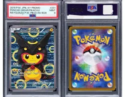 PSA9 Poncho Wearing Pikachu Black Rayquaza 2016 Pokemon Japanese XY Promo #231 - Image 1