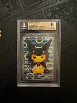 2016 POKEMON JAPANESE XY-P #231 BLACK RAYQUAZA PONCHO-WEARING PIKACHU [BGS 10] - Image 1