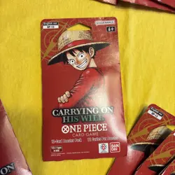 One Piece TCG-Carry On His Will (OP-13)- Sleeved Booster Packs Lot Of 26(Sealed) - Image 2