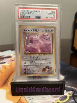 1999 POKEMON JAPANESE GYM 2 #132 KOGA'S DITTO HOLO PSA 10 - Image 1