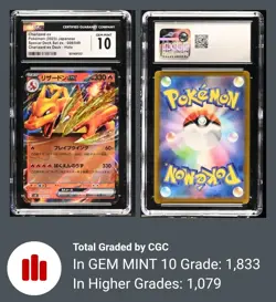 Charizard ex 009/049 Japanese Special Deck Set CGC 10 Gem Mint Holo Pokemon Card - Image 1