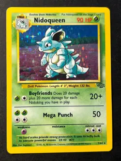 Nidoqueen 7/64 Jungle Unlimited - Holo Rare - WOTC - Pokemon Card C LP - - Image 1