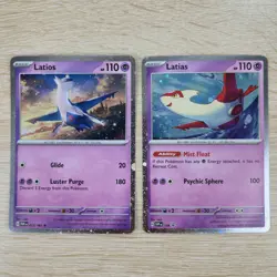 NM Latios 073/18 Latias 139 Promo Lot Cosmos Holo Card Paradox Rift Pokemon TCG - Image 2