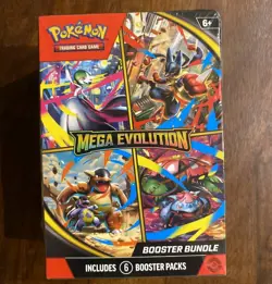 Pokemon TCG Mega Evolutions Booster Bundle New & Factory Sealed Box, 6 Packs - Image 1