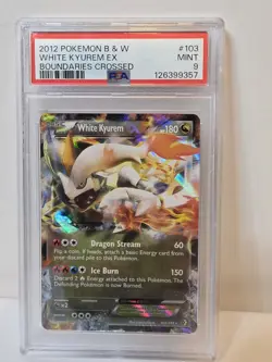 2012 Pokemon B &W Boundaries Crossed #103 White Kyurem Ex PSA 9 MINT - Image 1