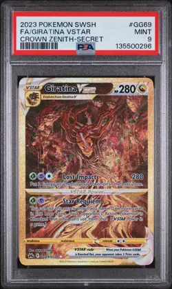 Pokemon Giratina VSTAR GG69/GG70 Crown Zenith: Galarian Gallery Holo PSA 9 - Image 1