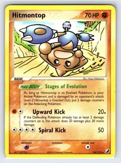 Hitmontop 26/115 2005 EX Unseen Forces Pokemon Card Nintendo Non Holo Rare - Lp - Image 1