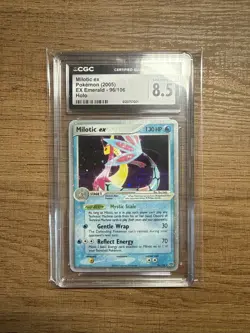 Pokemon TCG Milotic EX 96/106 Emerald Holo Ultra Rare Card 2005 CGC 8.5 NM - Image 1