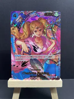 Bandai One Piece Card Game Charlotte Pudding OP6-047 Holo English very clean - Image 1