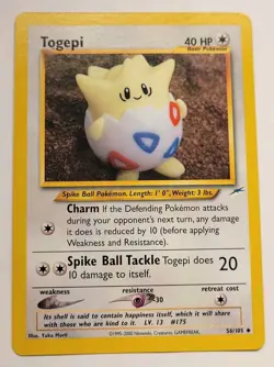 Togepi 56/105 Neo Destiny Card TCG Nintendo Pokemon - Image 1