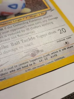 Togepi 56/105 Neo Destiny Card TCG Nintendo Pokemon - Image 3