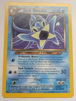 Dark Omastar 19/105 Card Non Holo Neo Destiny Pokemon Card - Image 1