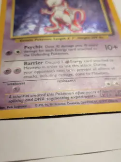 Mewtwo Base Set Holo Card 10/102 TCG Nintendo Pokemon - Image 3