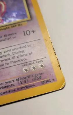 Mewtwo Base Set Holo Card 10/102 TCG Nintendo Pokemon - Image 4