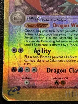 Salamence Reverse Holo 10/97 EX Dragon Pokemon Card 2003 HP - Image 4