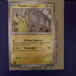 Pikachu At The Museum (SEALED) X Natural History Museum Pokemon Promo Card 2026 - Image 1