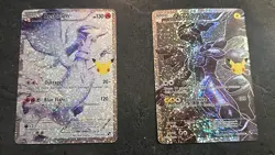 Pokemon TCG Celebrations 25th Anniversary Reshiram and Zekrom Full Art Card Lot - Image 1
