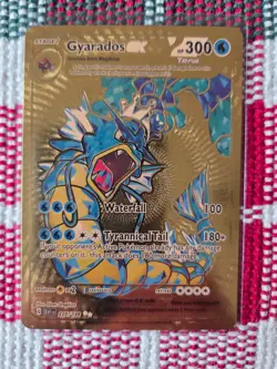 Pokemon Gyarados EX GOLD Foil Fan Art Collector Card - 300 HP - 225/198 - Image 1