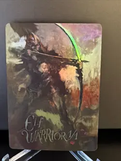 Nils Hamm Magic The Gathering Full Art Foil Elf Warrior 1/1 Token Kickstarter - Image 1
