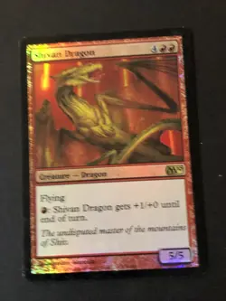 Shivan Dragon Foil X1 M10 LP Condition See Front/back Pics - Image 1