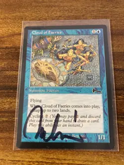 MTG🧚Artist Signed CLOUD OF FAERIES🧚Urza’s Legacy NM/MINT 1999 M. A. Benson Art - Image 5