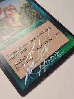 Might of Oaks Ron Spencer Signed Signature Silver MTG Magic - Image 3