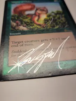 Might of Oaks Ron Spencer Signed Signature Silver MTG Magic - Image 5
