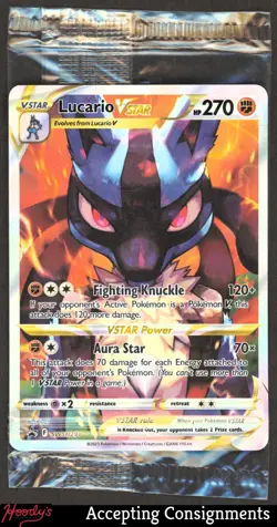 2023 Pokemon Sword & Shield Black Star Promo #SWSH291 Lucario VSTAR FA SEALED - Image 1