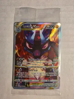Pokemon Sword and Shield LUCARIO V Star SWSH291 Black Star Promo Holo Sealed NM - Image 1