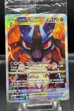 2023 Pokemon Sword and Shield Black Star Promos #SWSH291 Lucario VSTAR Sealed - Image 1