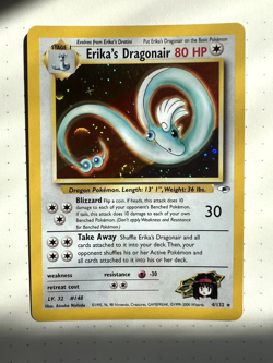 2000 Pokemon Gym Heroes Erika’s Dragonair #4 SWIRL Holo - NM/Mint - WOTC Vintage - Image 1