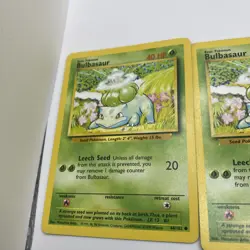 Pokemon Base Set Bulbasaur 44/102 x9 - Vintage 1999 - Bundle Lot - Image 2
