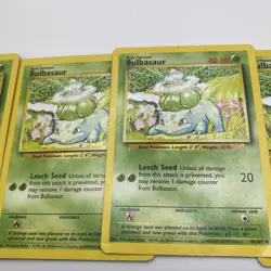 Pokemon Base Set Bulbasaur 44/102 x9 - Vintage 1999 - Bundle Lot - Image 3