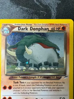 Pokemon Neo Destiny 1st Edition DARK DONPHAN 3/105 Holo Rare - LP Condition - Image 5