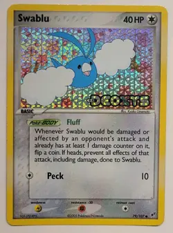 Swablu 79/107 Reverse Holo Common 2005 EX Deoxys Pokemon TCG Nintendo - Image 1