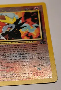 Entei Black Star Promo #34 Reverse Holo Pokemon TCG Nintendo - Image 4