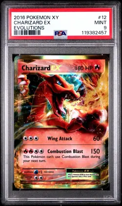 Pokemon Charizard EX 12/108 Evolutions Holo 2016 PSA 9 - Image 1