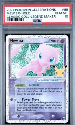 2021 Pokemon Celebrations Mew Ex Holo Classic Collection 88/92 - PSA 10 GEM MINT - Image 1