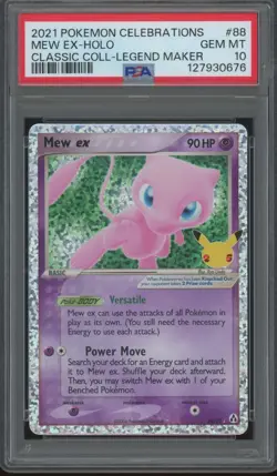 2021 Pokemon Celebration Legend Maker Holo #88 Mew ex Gem Mint PSA 10 - Image 1