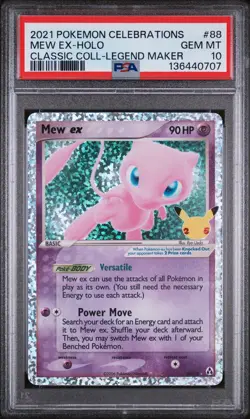 Mew EX - Celebrations - 88/92 - PSA 10 Gem Mint HOLO Clasic Collection Pokemon - Image 1