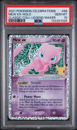 PSA 10 GEM MINT 2021 Pokemon Mew ex Holo Celebrations Classic Collection 88 - Image 1