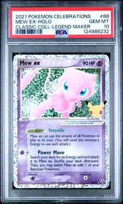 PSA 10 GEM MINT Mew Ex Celebration Classic Collection Holo Legend 88/92 Pokemon - Image 1