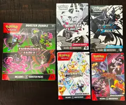 POKEMON TCG BOOSTER BUNDLE X5 LOT BLACK BOLT WHITE FLARE +3 MORE, SEALED - Image 1